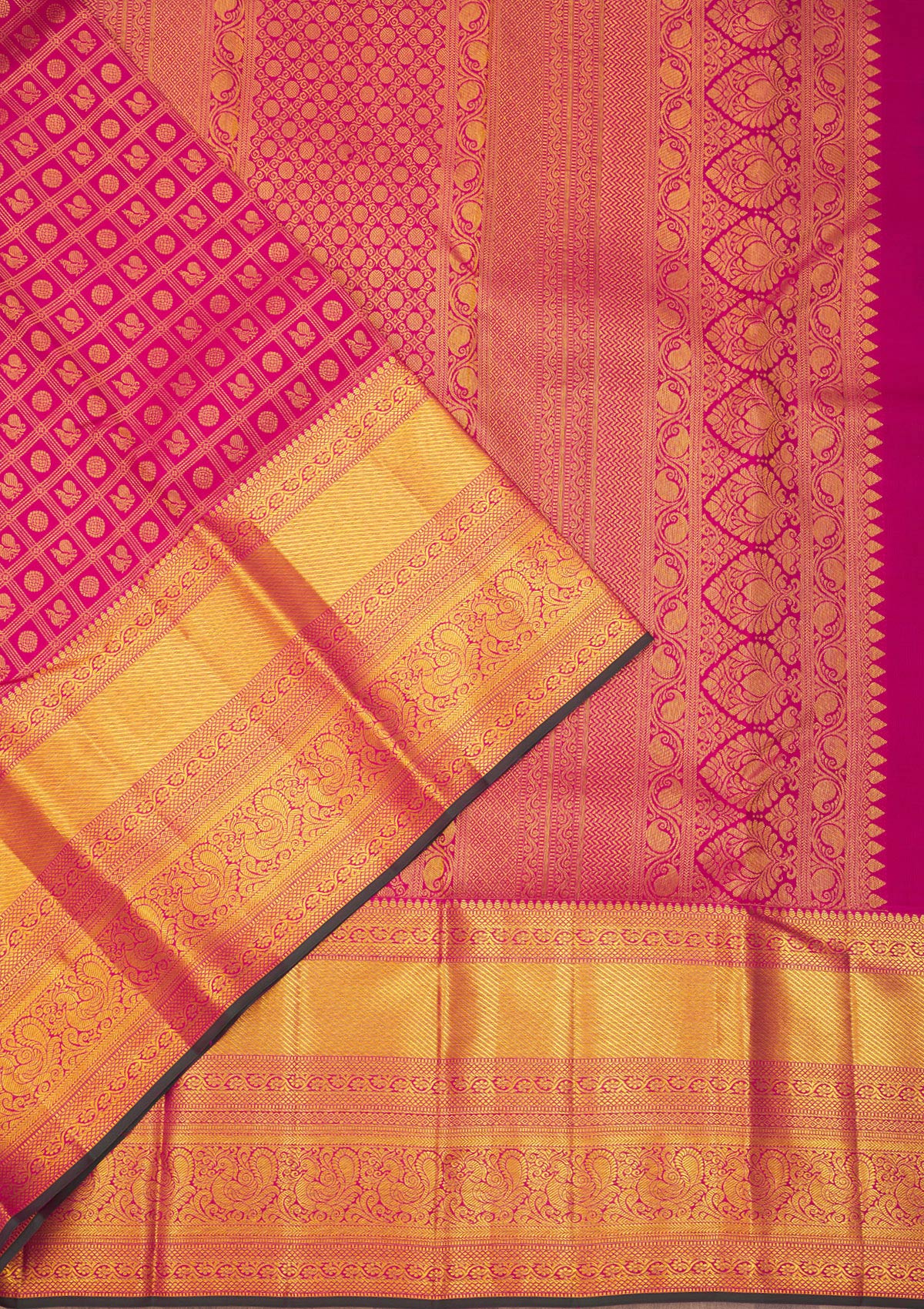 Wine Zariwork Pure Silk Saree-Koskii