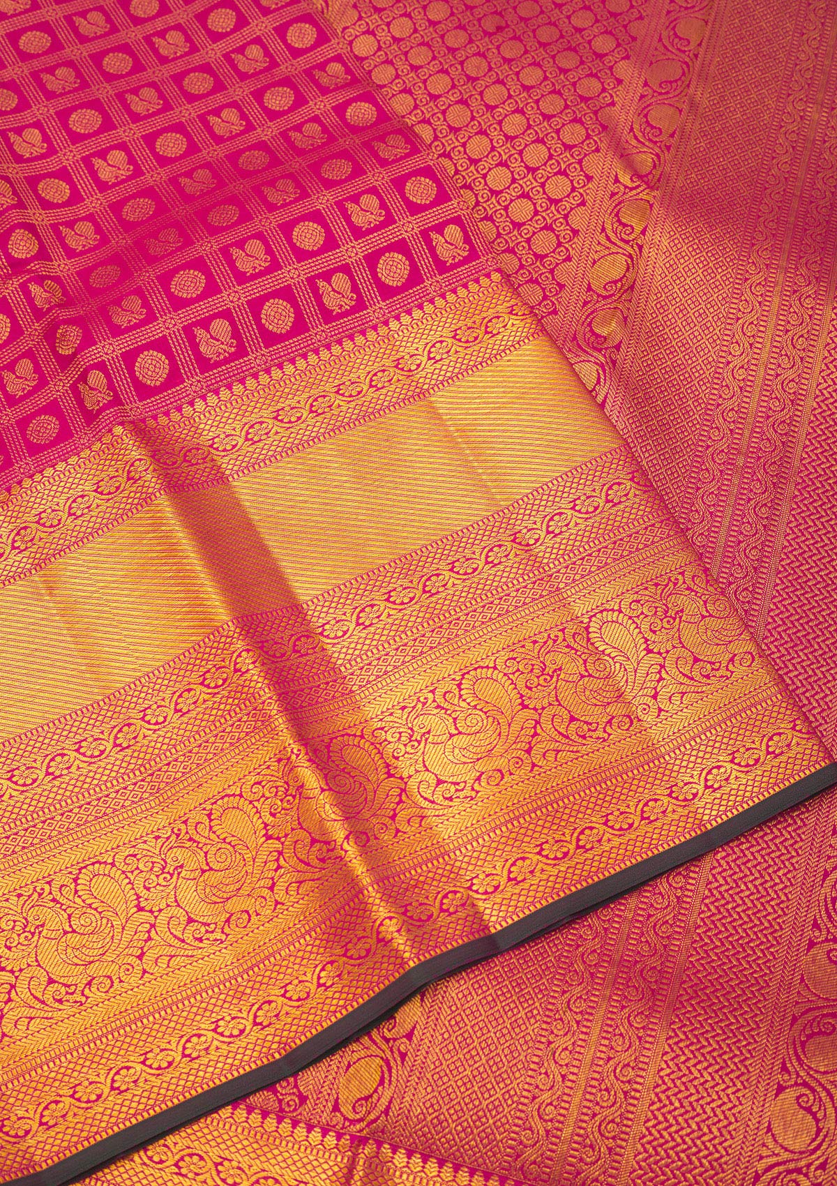 Wine Zariwork Pure Silk Saree-Koskii