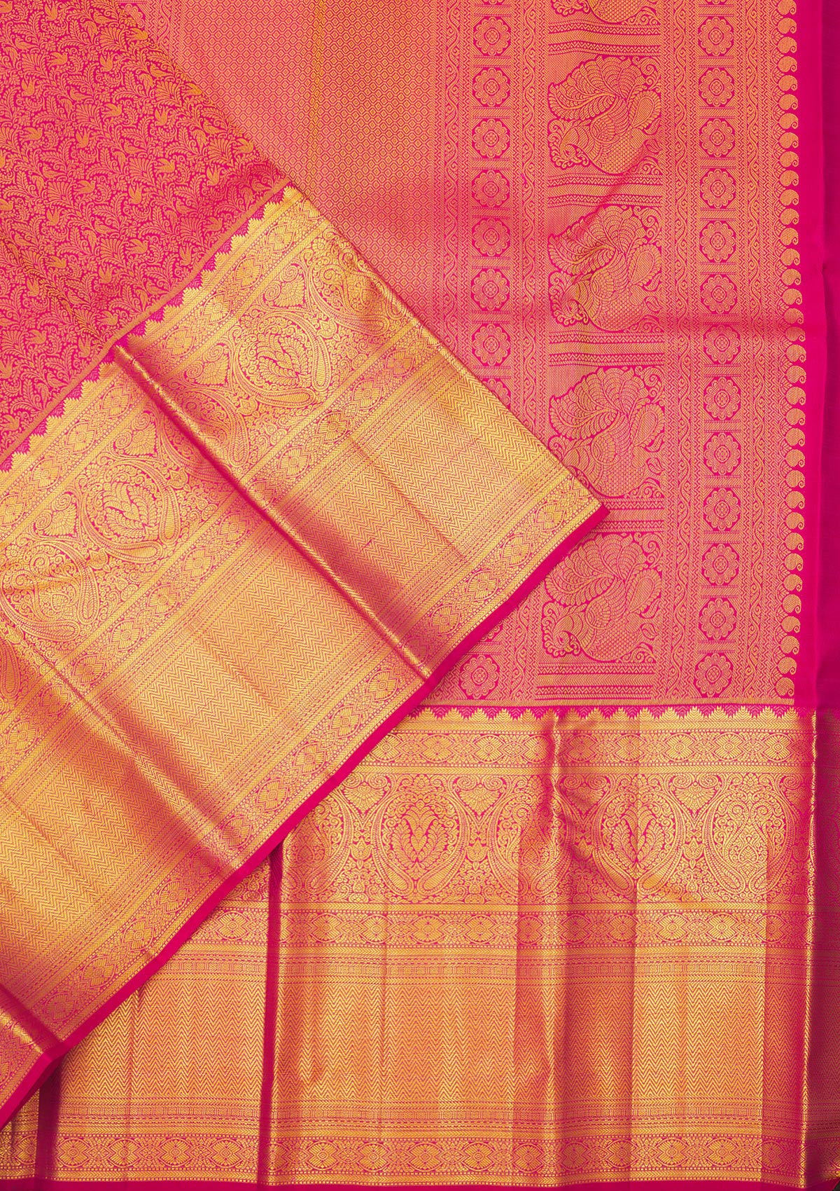 Wine Zariwork Pure Silk Saree-Koskii