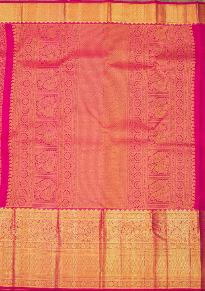 Wine Zariwork Pure Silk Saree-Koskii