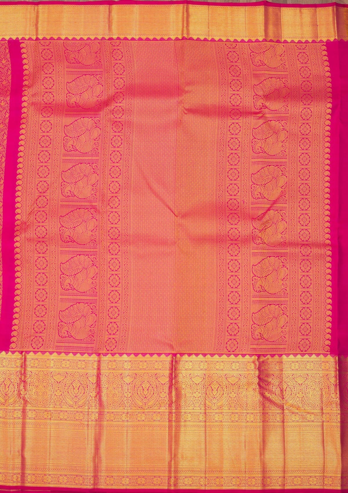 Wine Zariwork Pure Silk Saree-Koskii