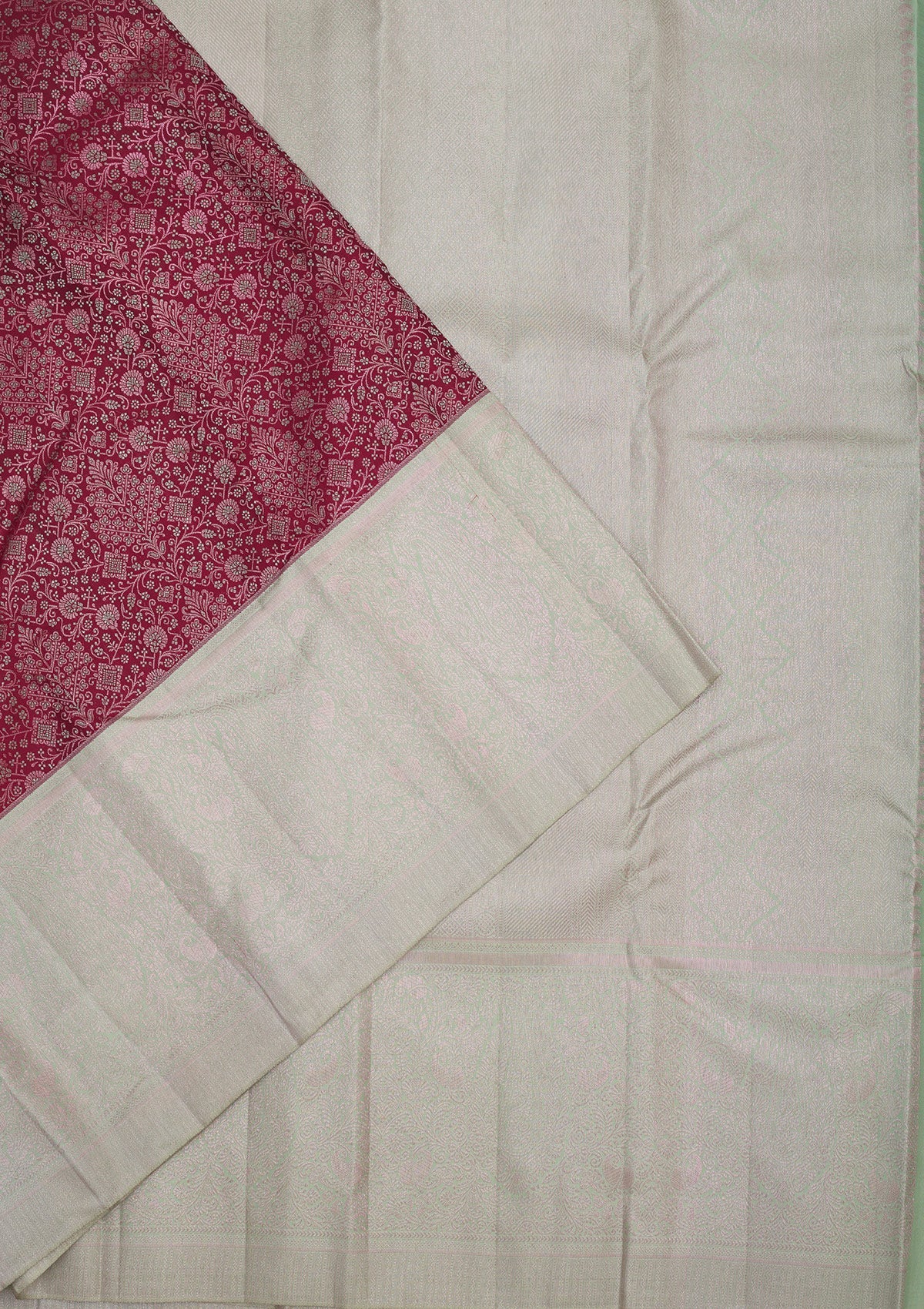 Wine Zariwork Pure Silk Saree-Koskii