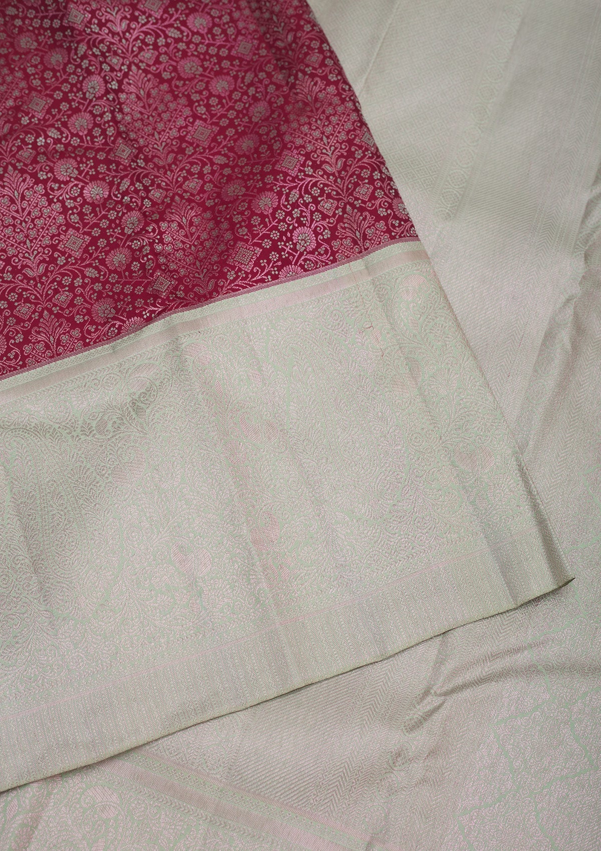 Wine Zariwork Pure Silk Saree-Koskii