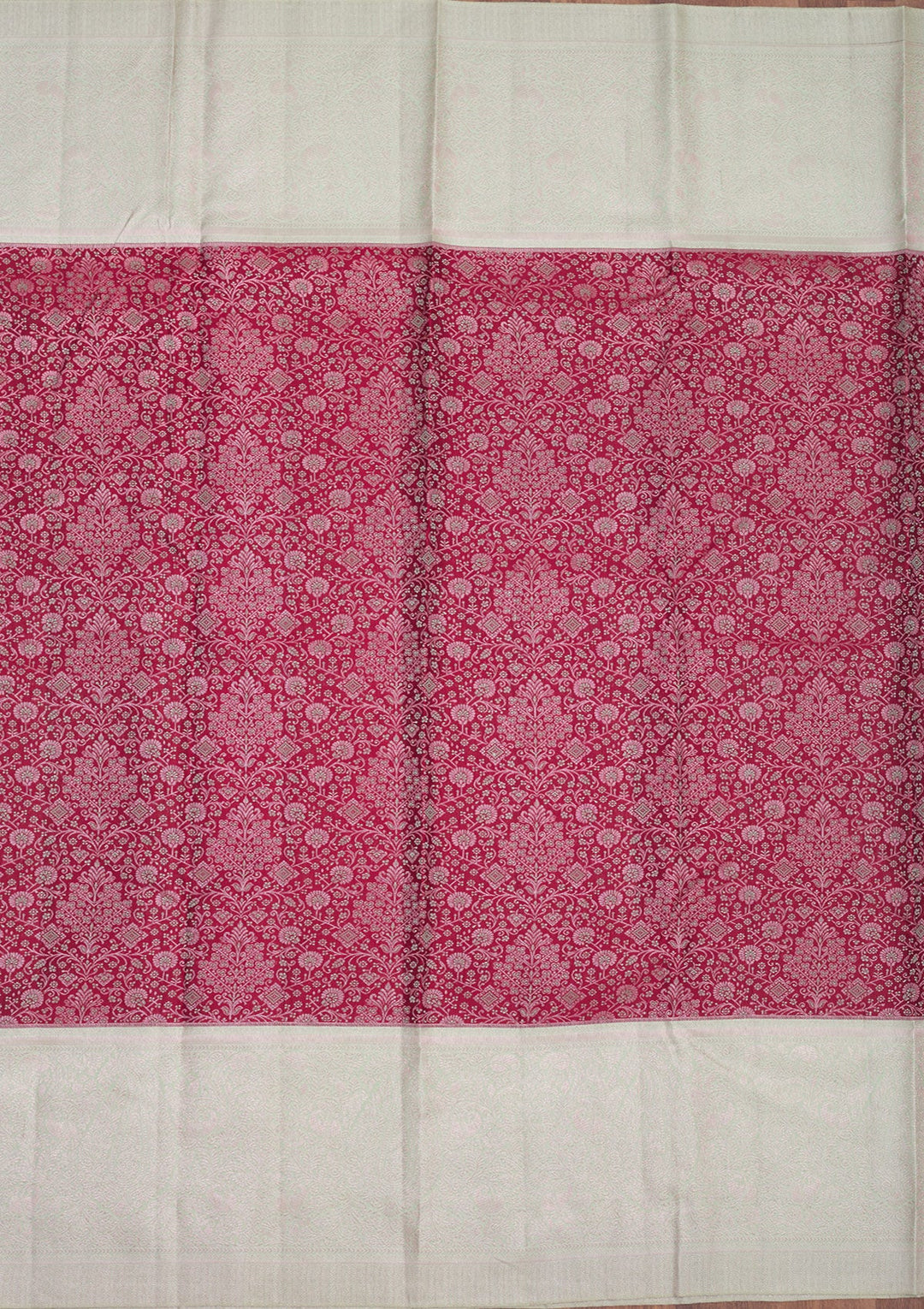 Wine Zariwork Pure Silk Saree-Koskii