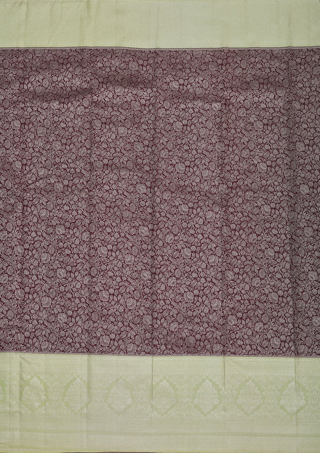 Wine Zariwork Pure Silk Saree-Koskii