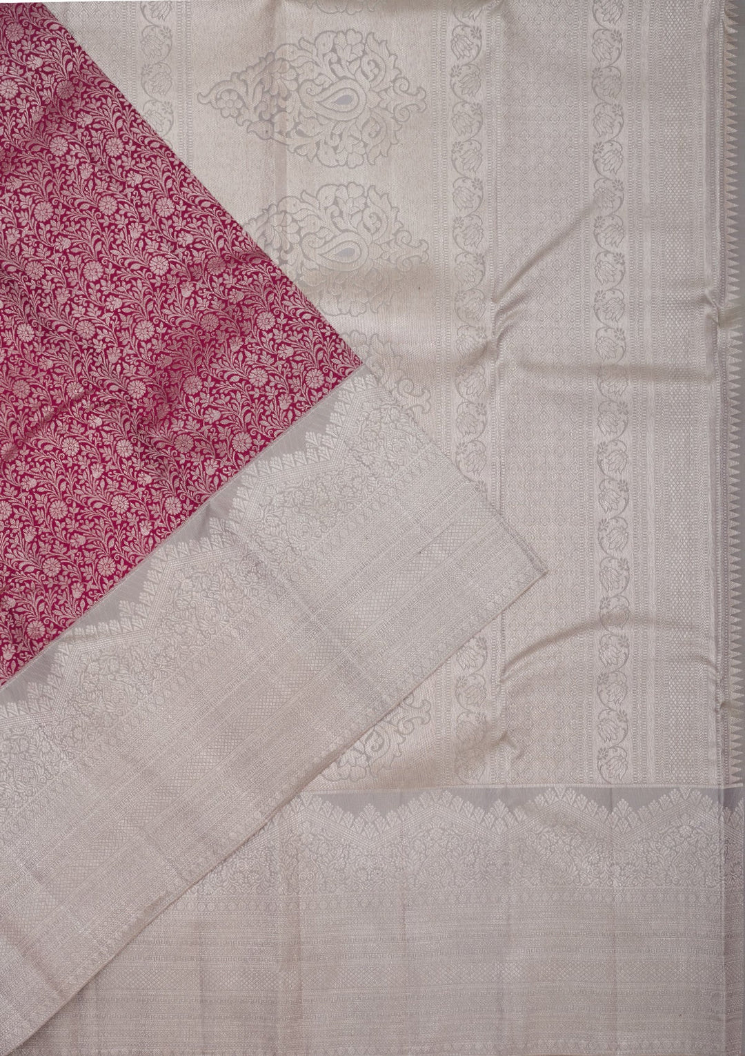 Wine Zariwork Pure Silk Saree-Koskii