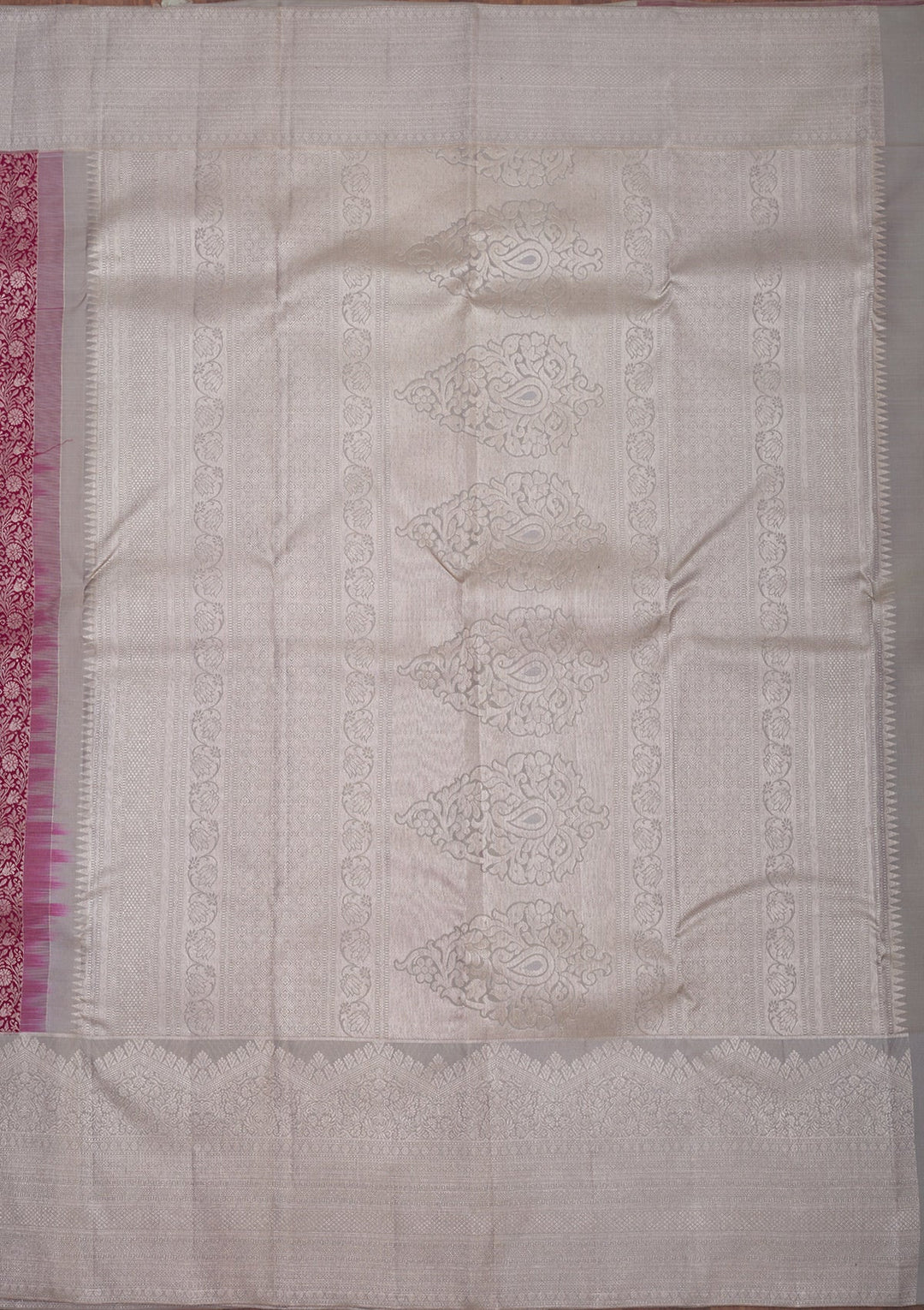 Wine Zariwork Pure Silk Saree-Koskii