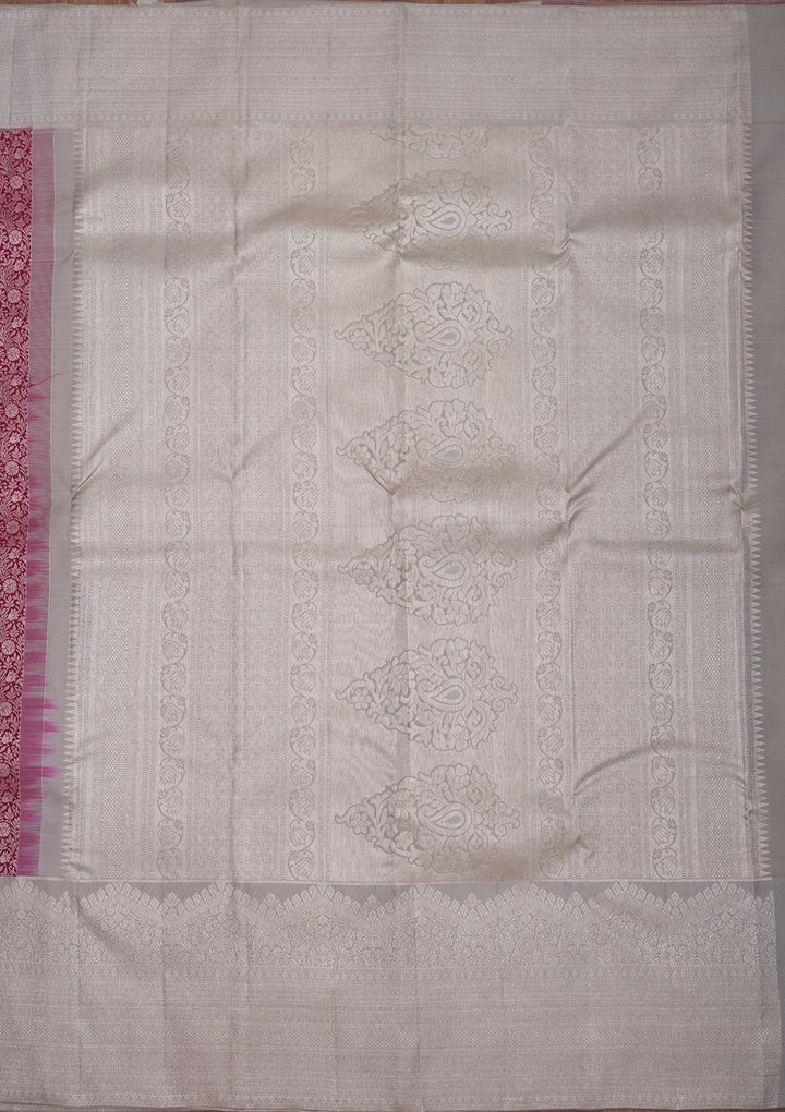 Wine Zariwork Pure Silk Saree-Koskii
