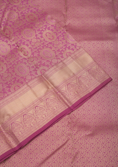 Wine Zariwork Pure Silk Saree-Koskii