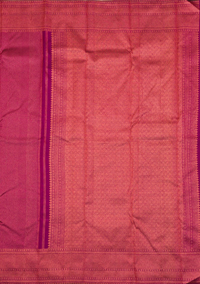 Wine Zariwork Pure Silk Saree-Koskii