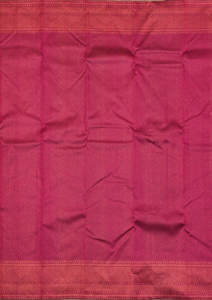 Wine Zariwork Pure Silk Saree-Koskii