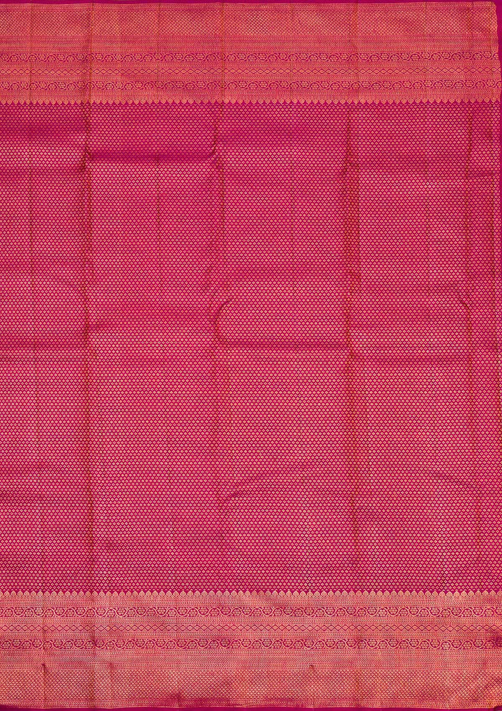Wine Gold Zariwork Pure Silk Saree - Koskii