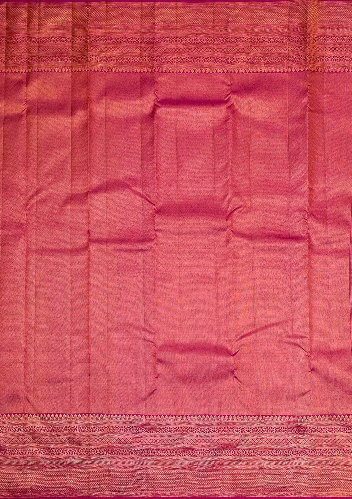 Wine Gold Zariwork Pure Silk Saree - Koskii