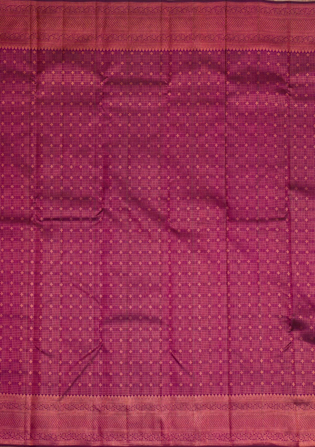 Wine Copper Zariwork Pure Silk Saree - Koskii