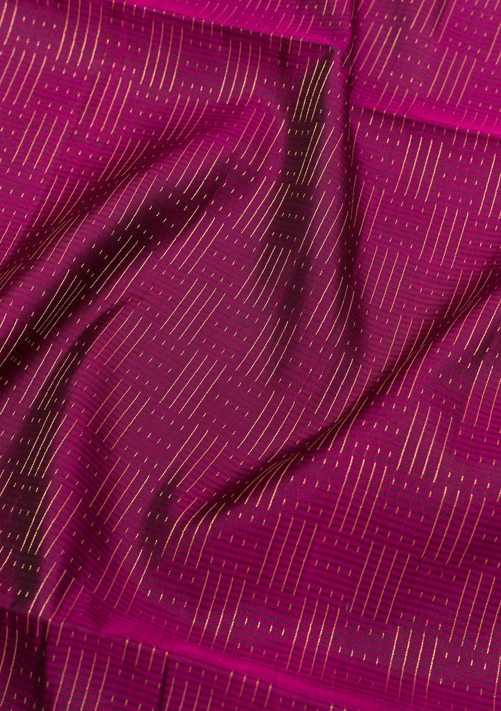 Wine Zariwork Pure Silk Saree-Koskii