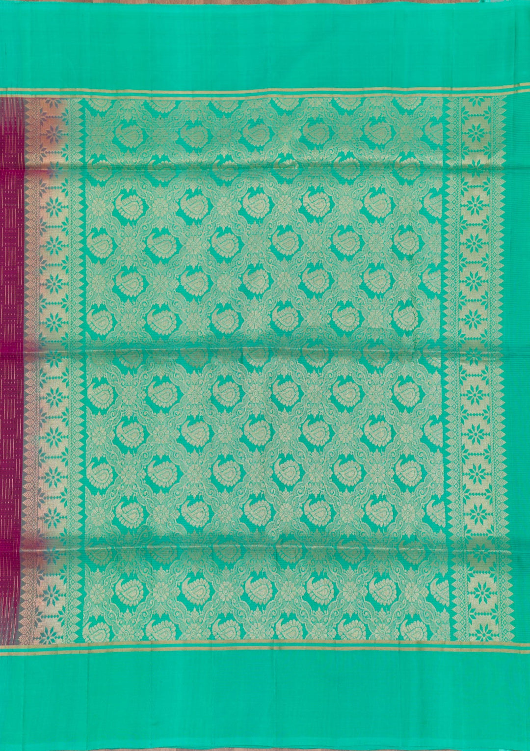 Wine Zariwork Pure Silk Saree-Koskii