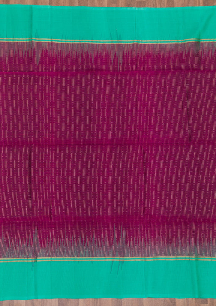 Wine Zariwork Pure Silk Saree-Koskii
