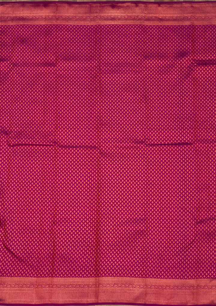 Wine Zariwork Pure Silk Saree-Koskii