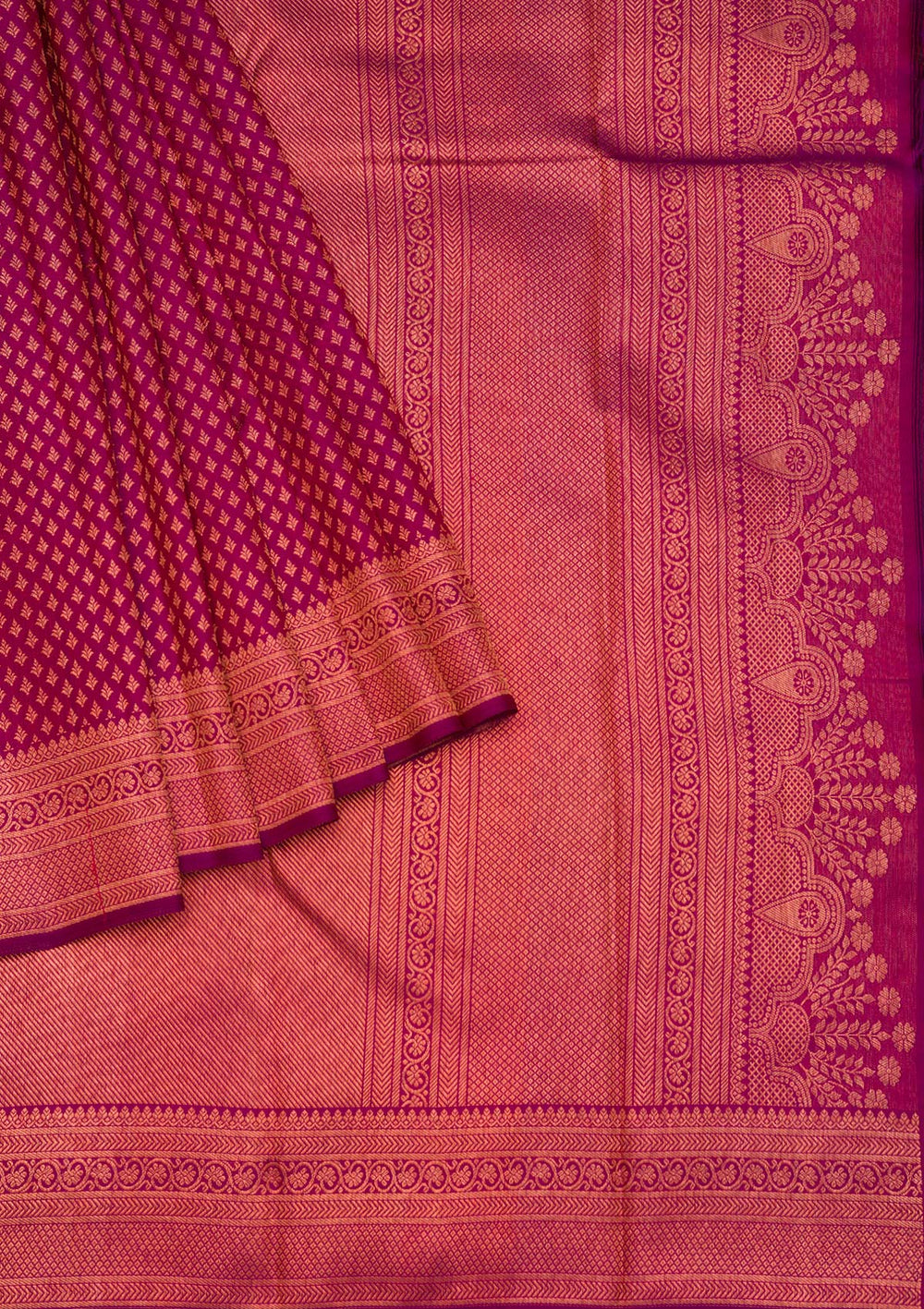Wine Zariwork Pure Silk Saree-Koskii