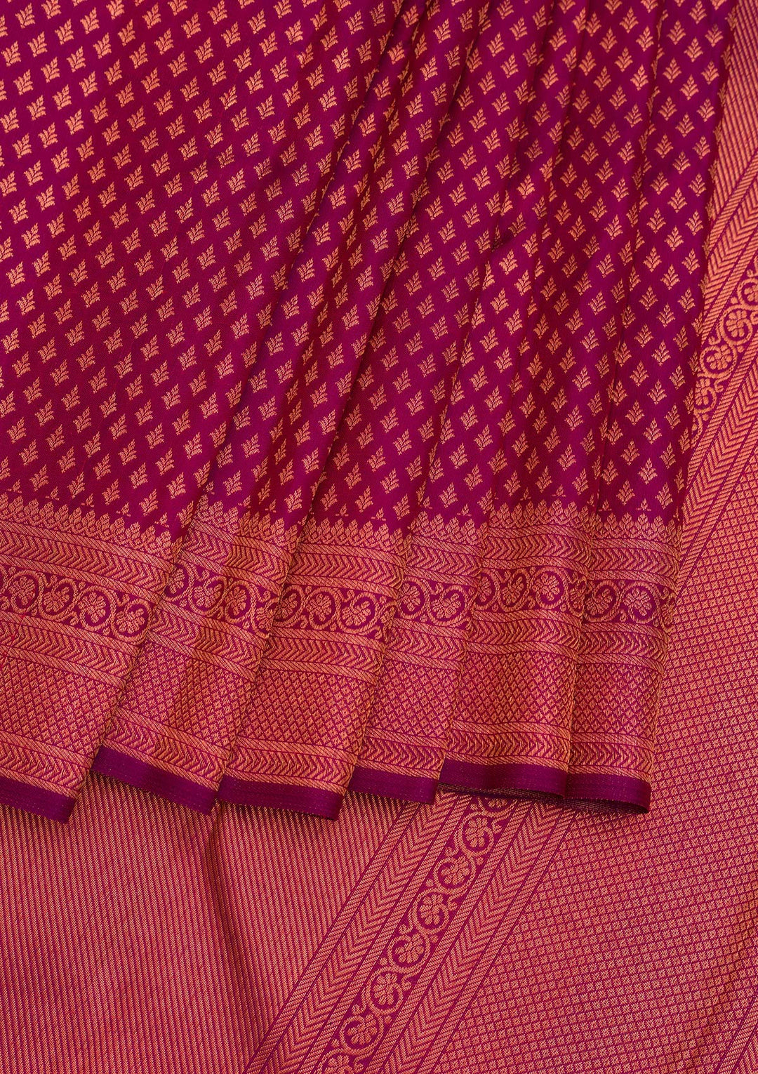 Wine Zariwork Pure Silk Saree-Koskii