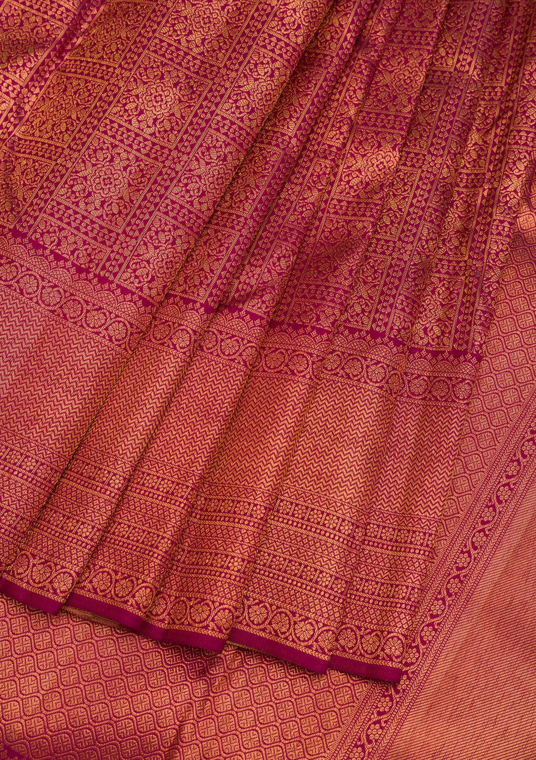 Wine Zariwork Pure Silk Saree-Koskii
