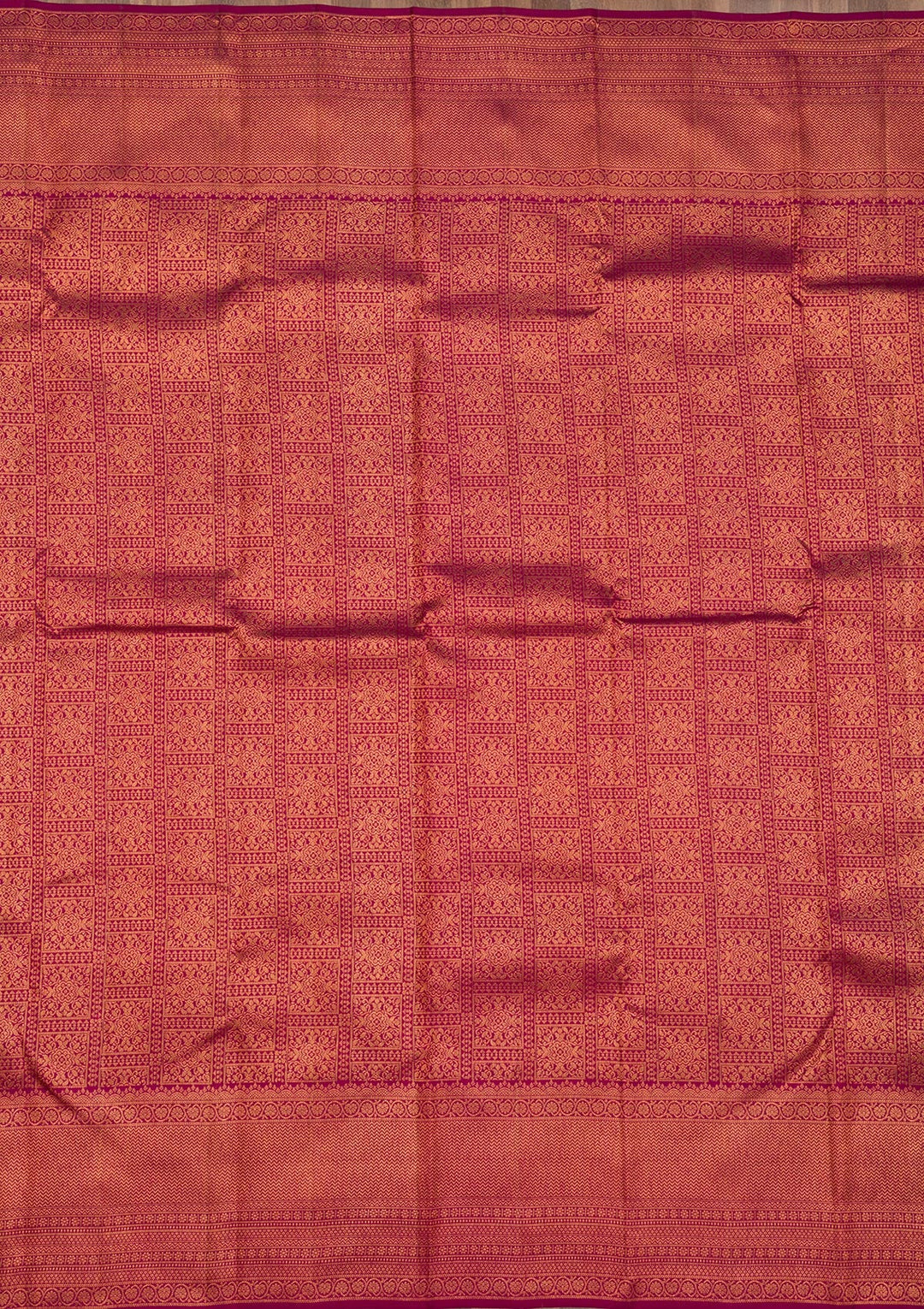 Wine Zariwork Pure Silk Saree-Koskii