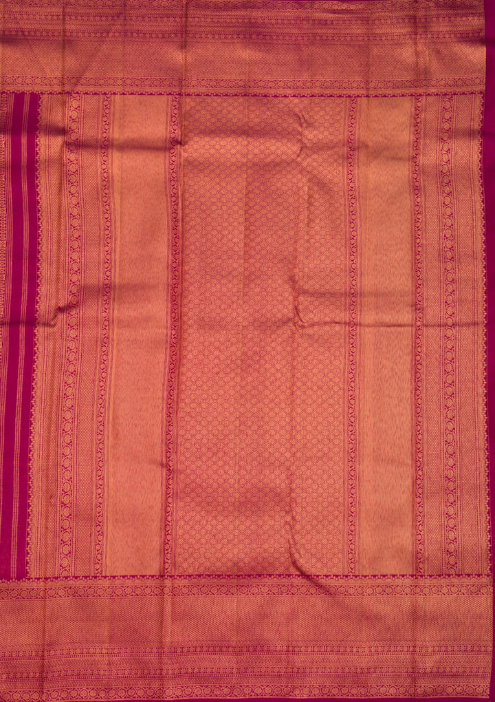 Wine Zariwork Pure Silk Saree-Koskii