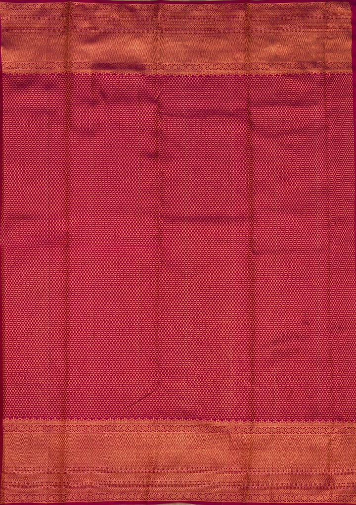 Wine Zariwork Pure Silk Saree-Koskii