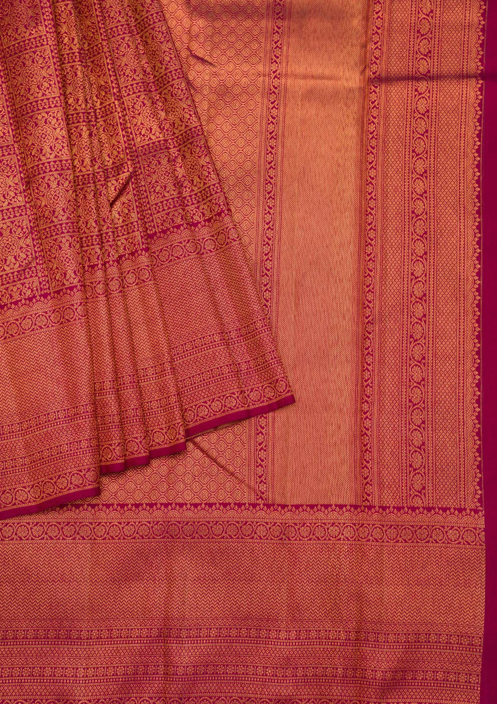 Wine Zariwork Pure Silk Saree-Koskii