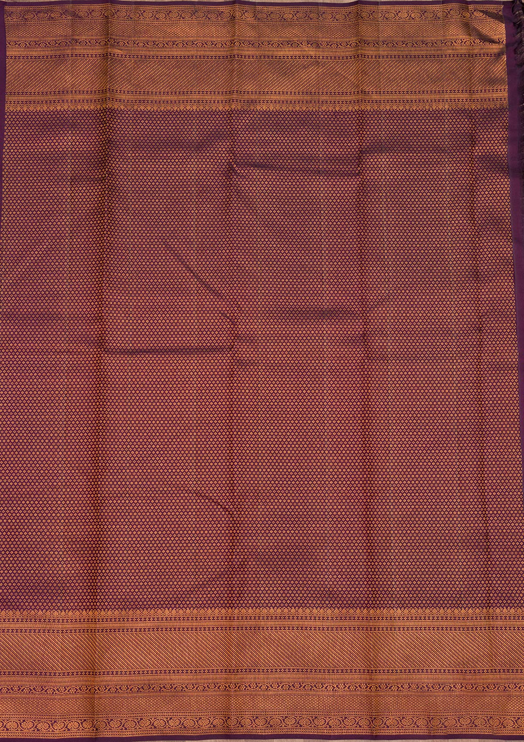 Dark Purple Zariwork Pure Silk Saree-Koskii