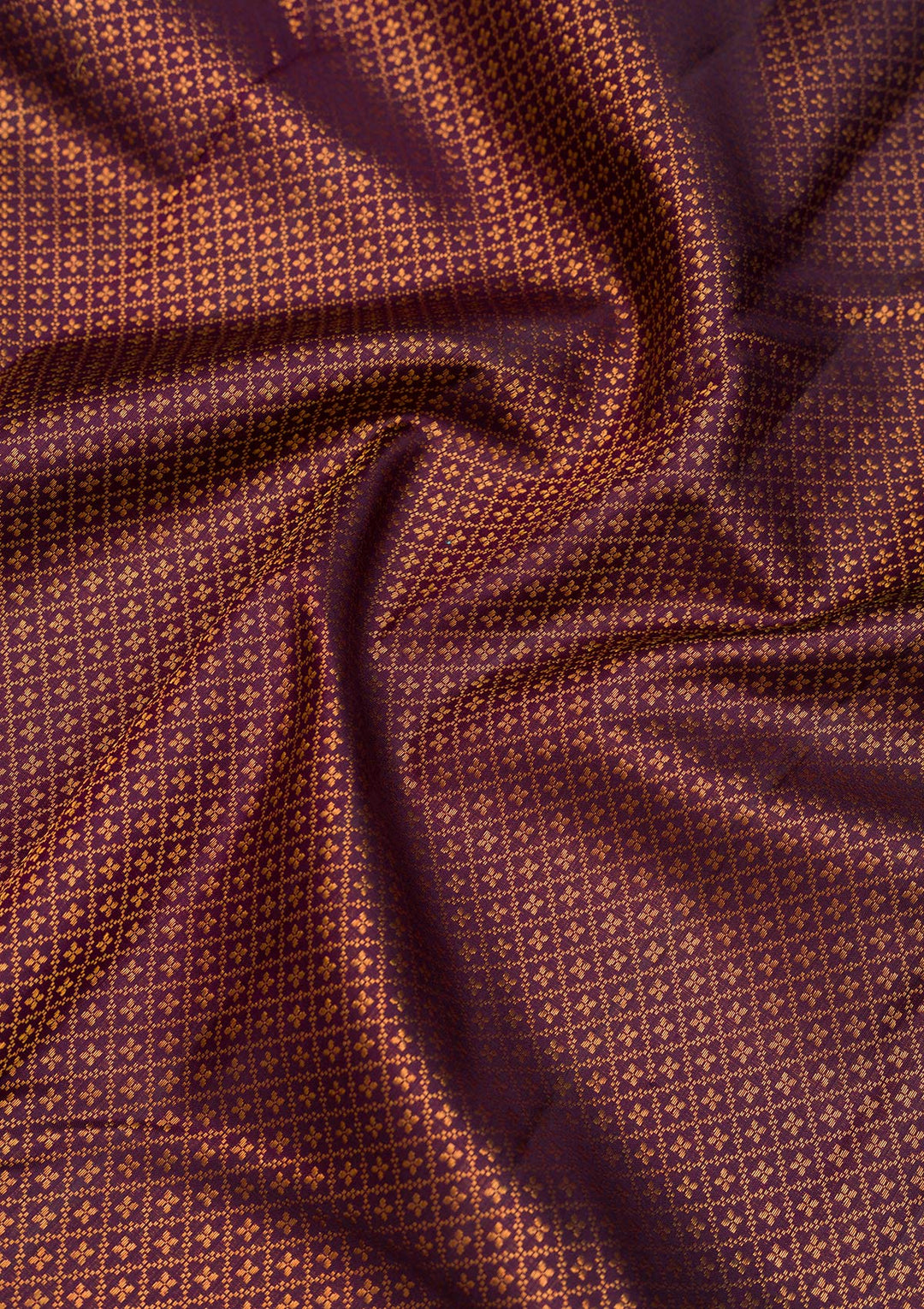 Dark Purple Zariwork Pure Silk Saree-Koskii