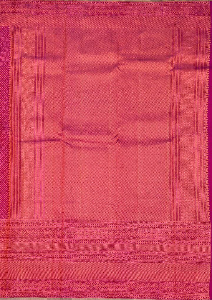 Purple Zariwork Pure Silk Saree-Koskii