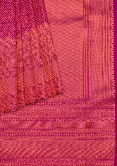 Purple Zariwork Pure Silk Saree-Koskii