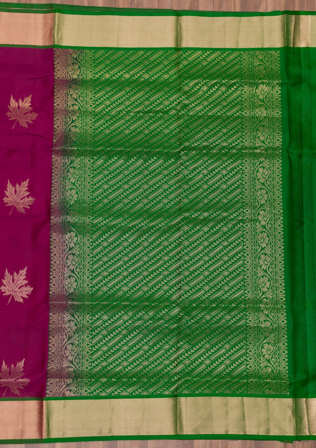 Wine Zariwork Pure Silk Saree-Koskii