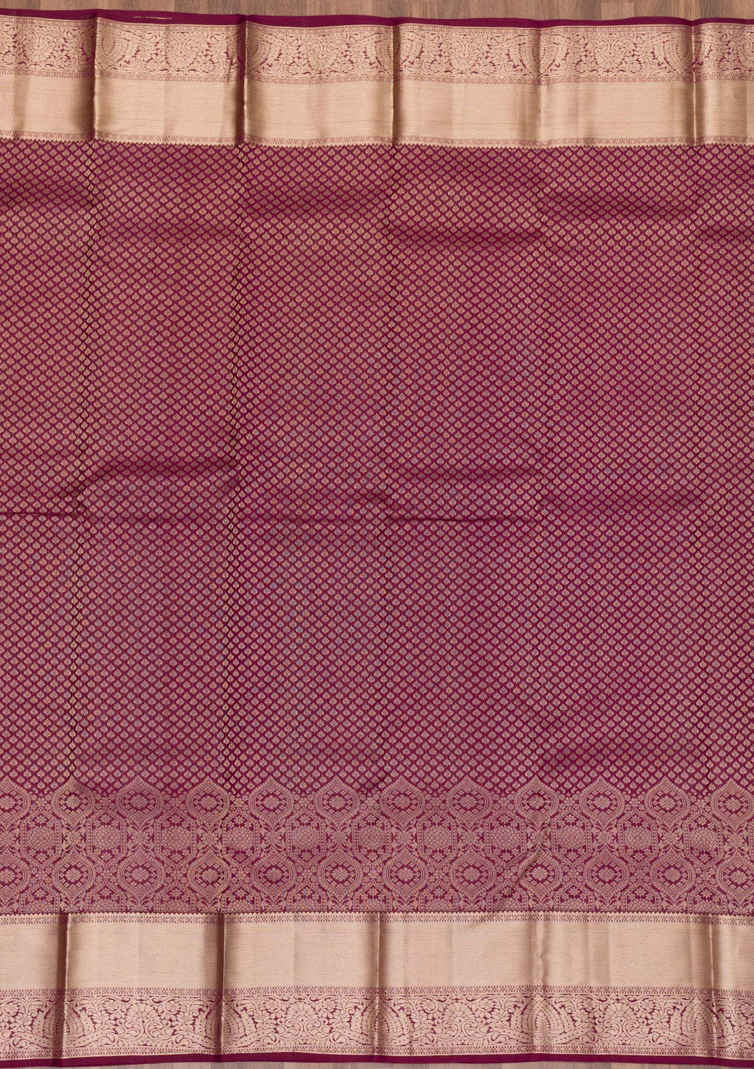 Wine Zariwork Pure Silk Saree-Koskii
