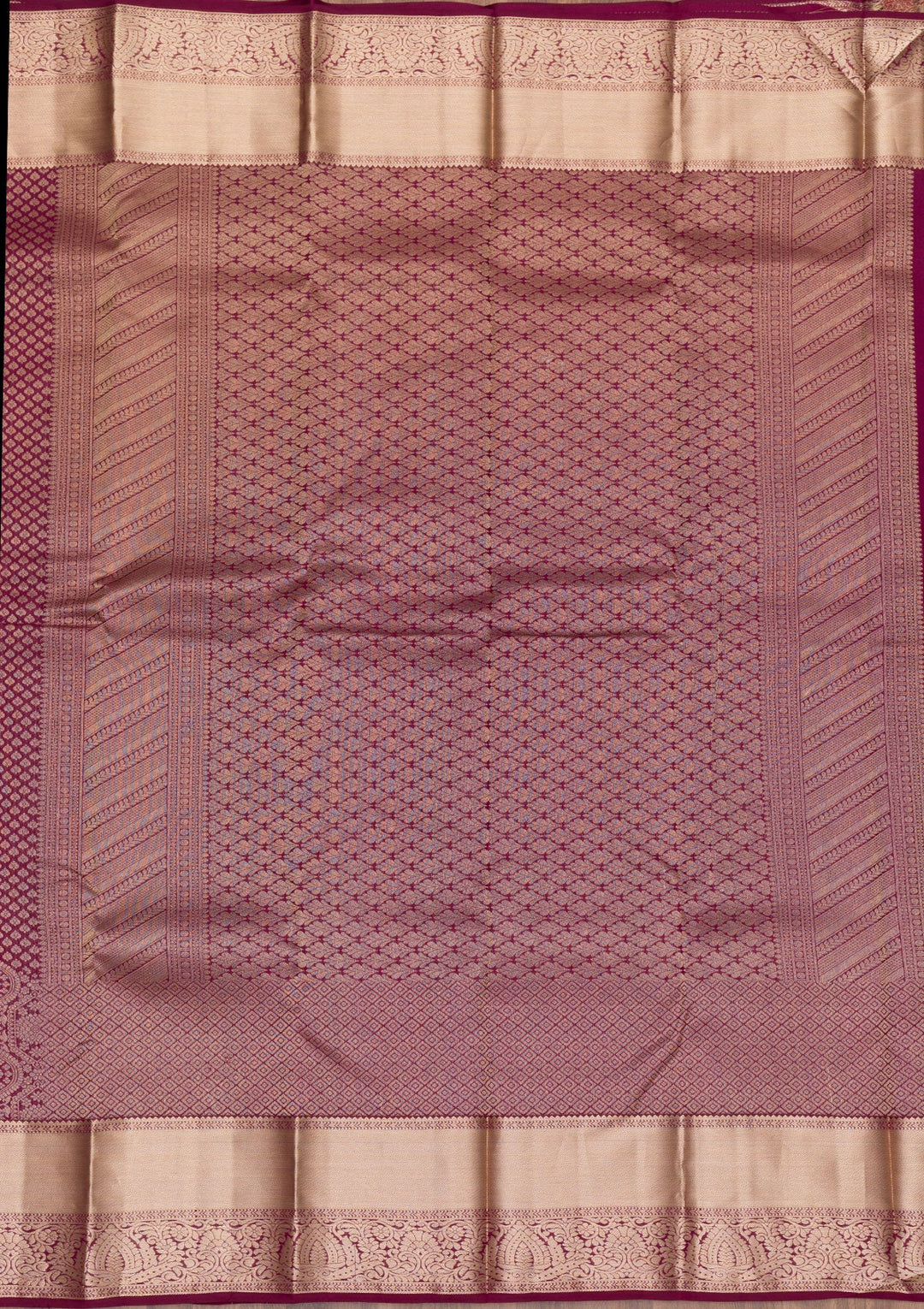 Wine Zariwork Pure Silk Saree-Koskii