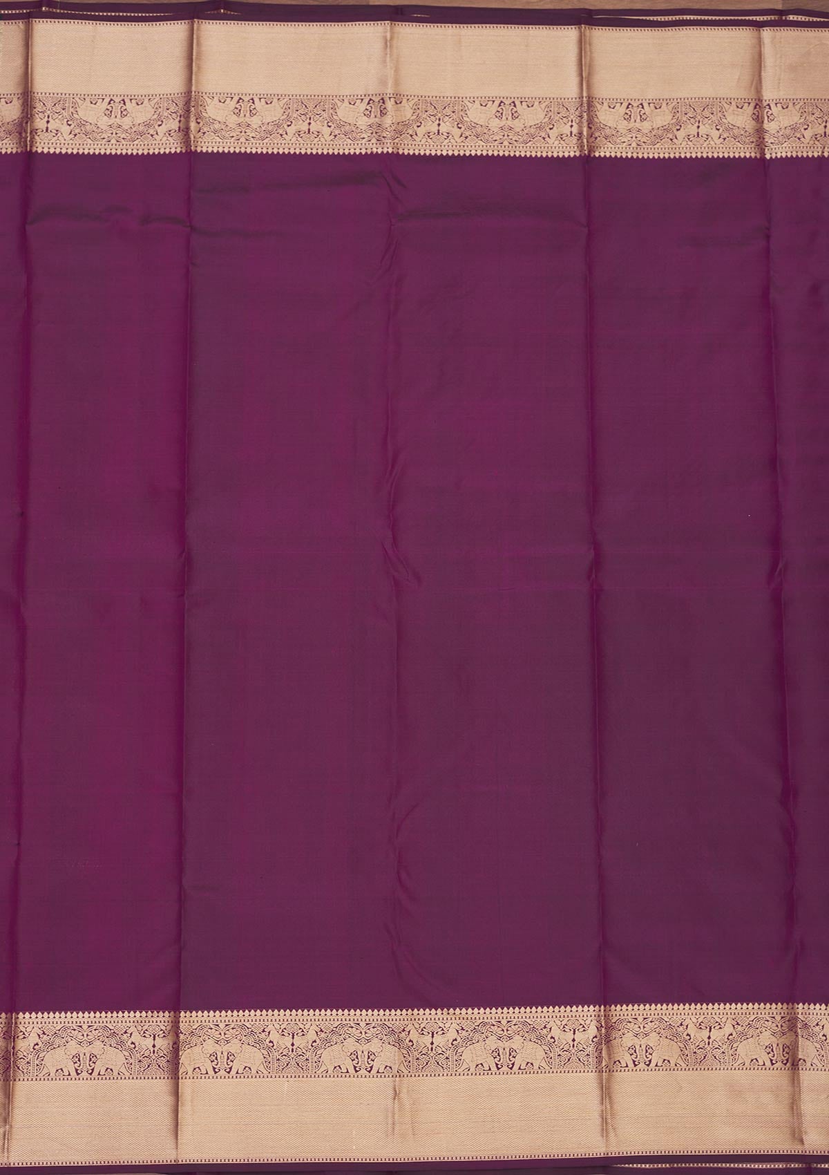 Wine Zariwork Pure Silk Saree-Koskii