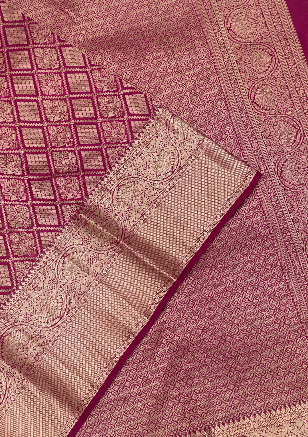 Wine Zariwork Pure Silk Saree-Koskii