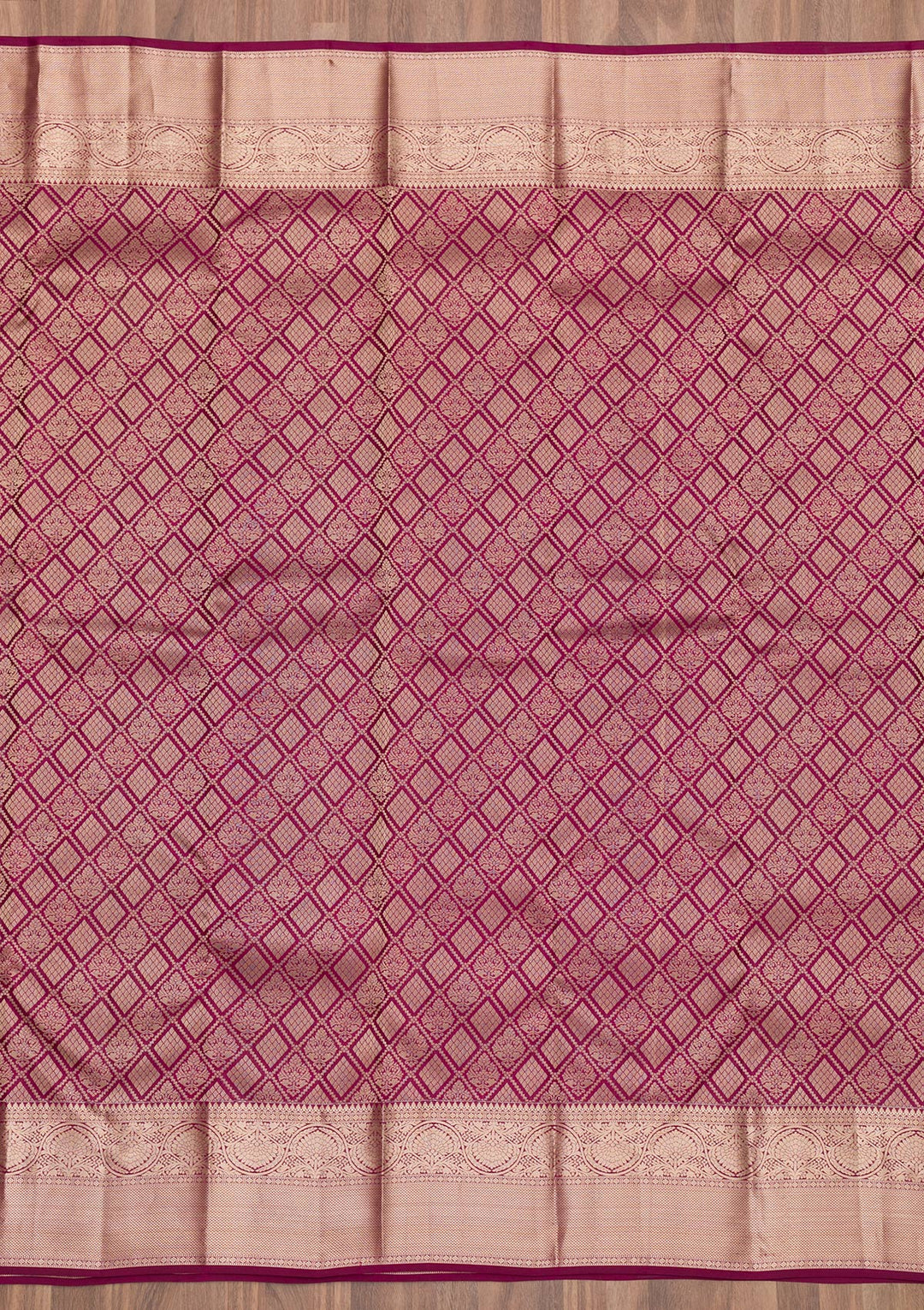 Wine Zariwork Pure Silk Saree-Koskii