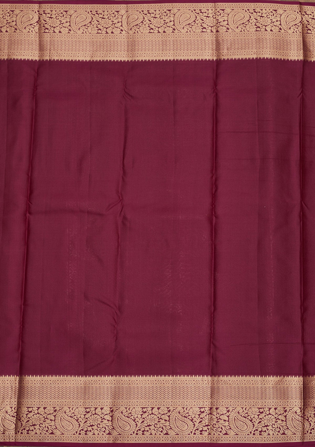 Wine Zariwork Pure Silk Saree-Koskii