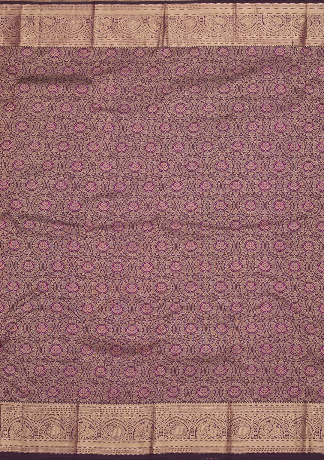 Wine Zariwork Pure Silk Saree-Koskii