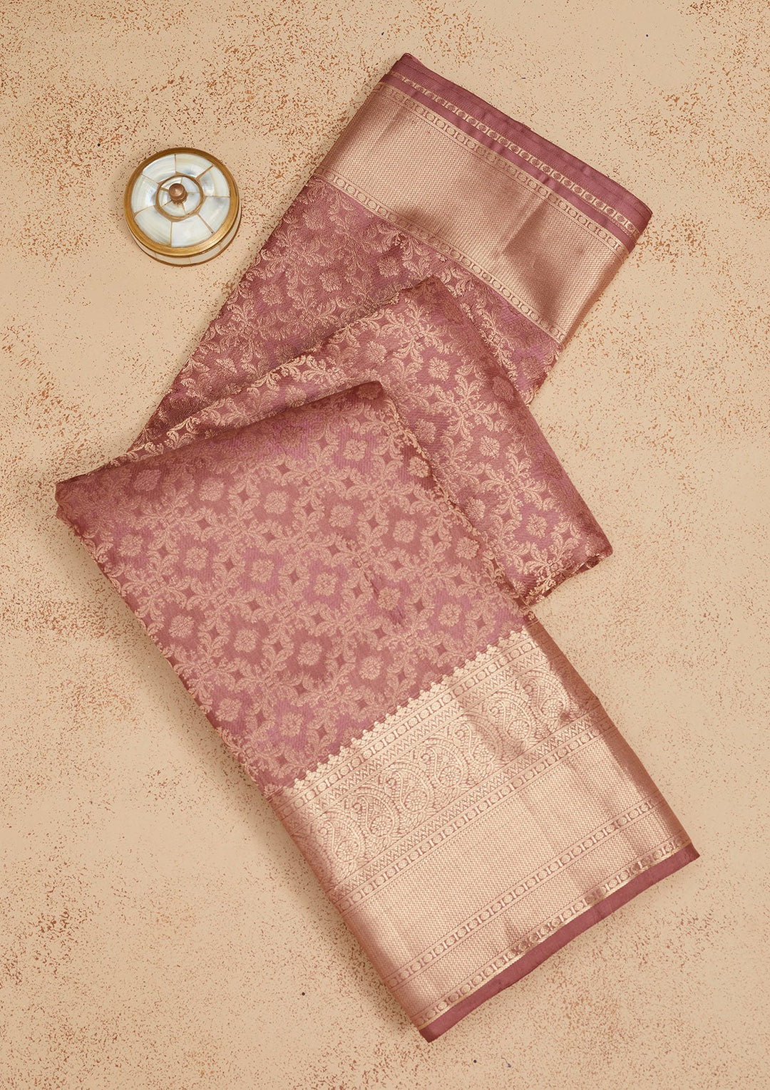 Wine Zariwork Pure Silk Saree-Koskii