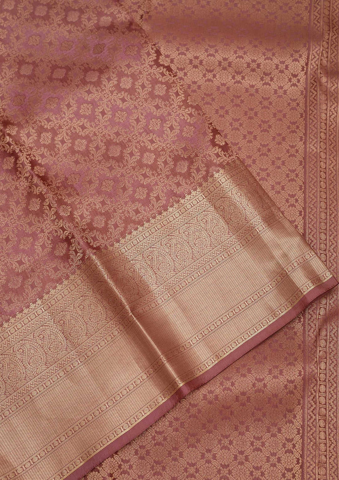 Wine Zariwork Pure Silk Saree-Koskii