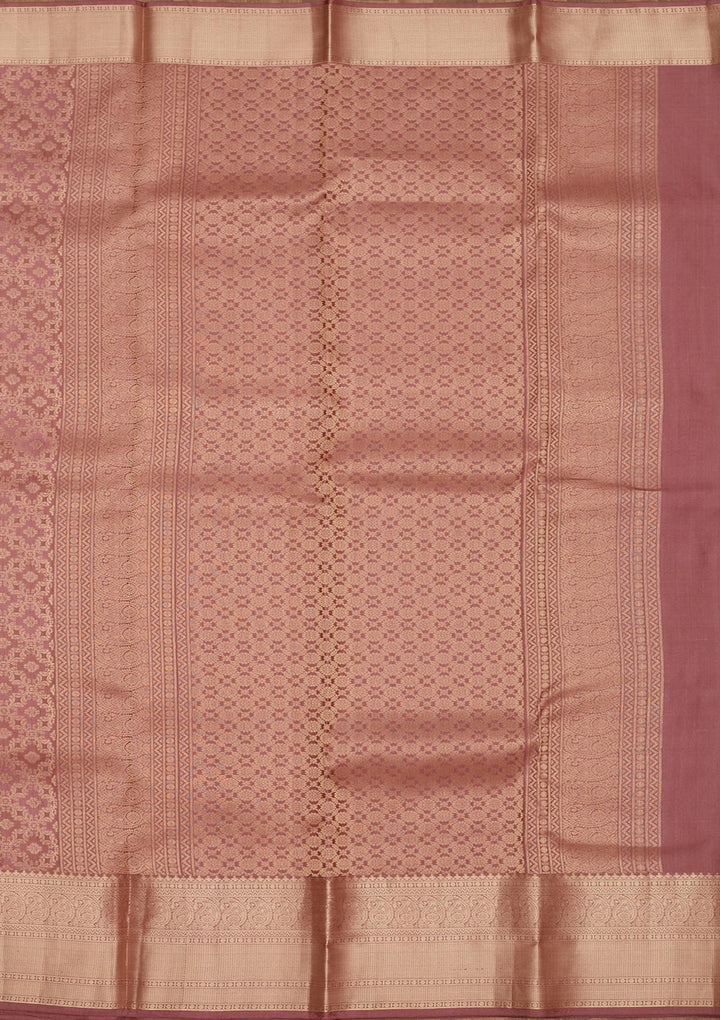 Wine Zariwork Pure Silk Saree-Koskii
