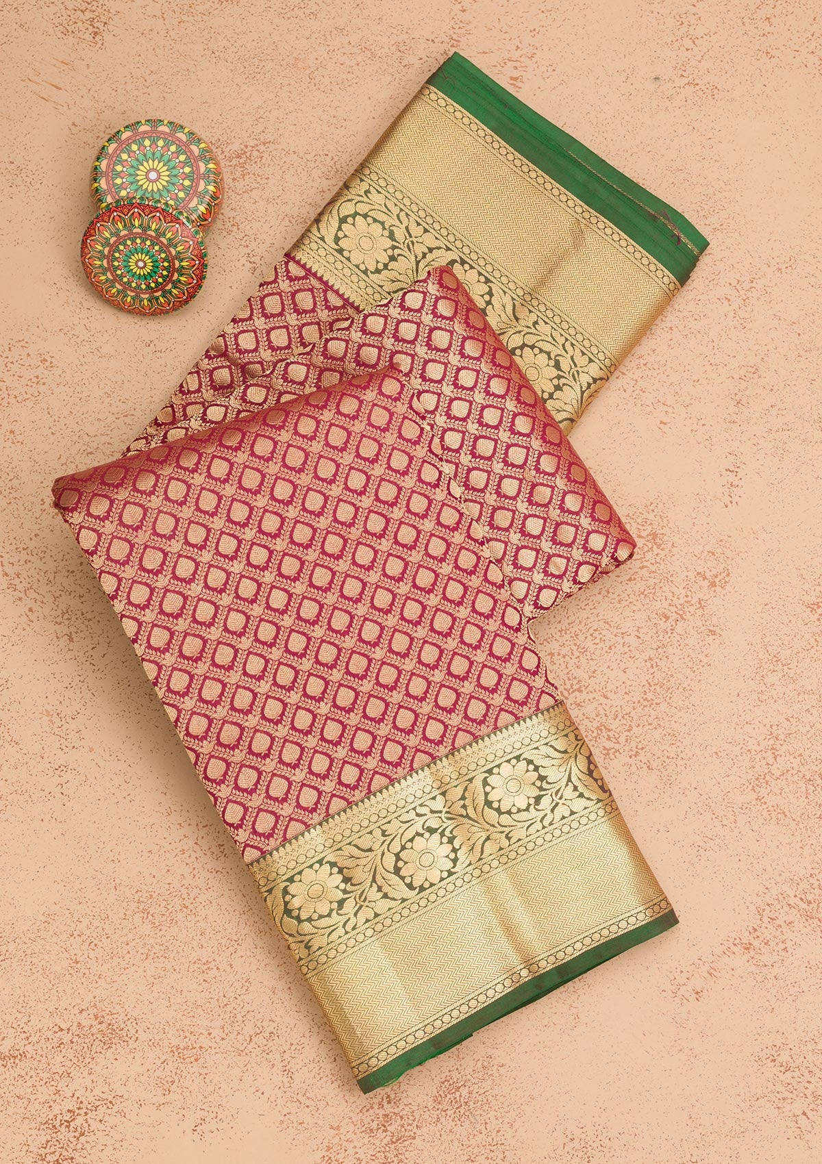 Wine Zariwork Pure Silk Saree-Koskii