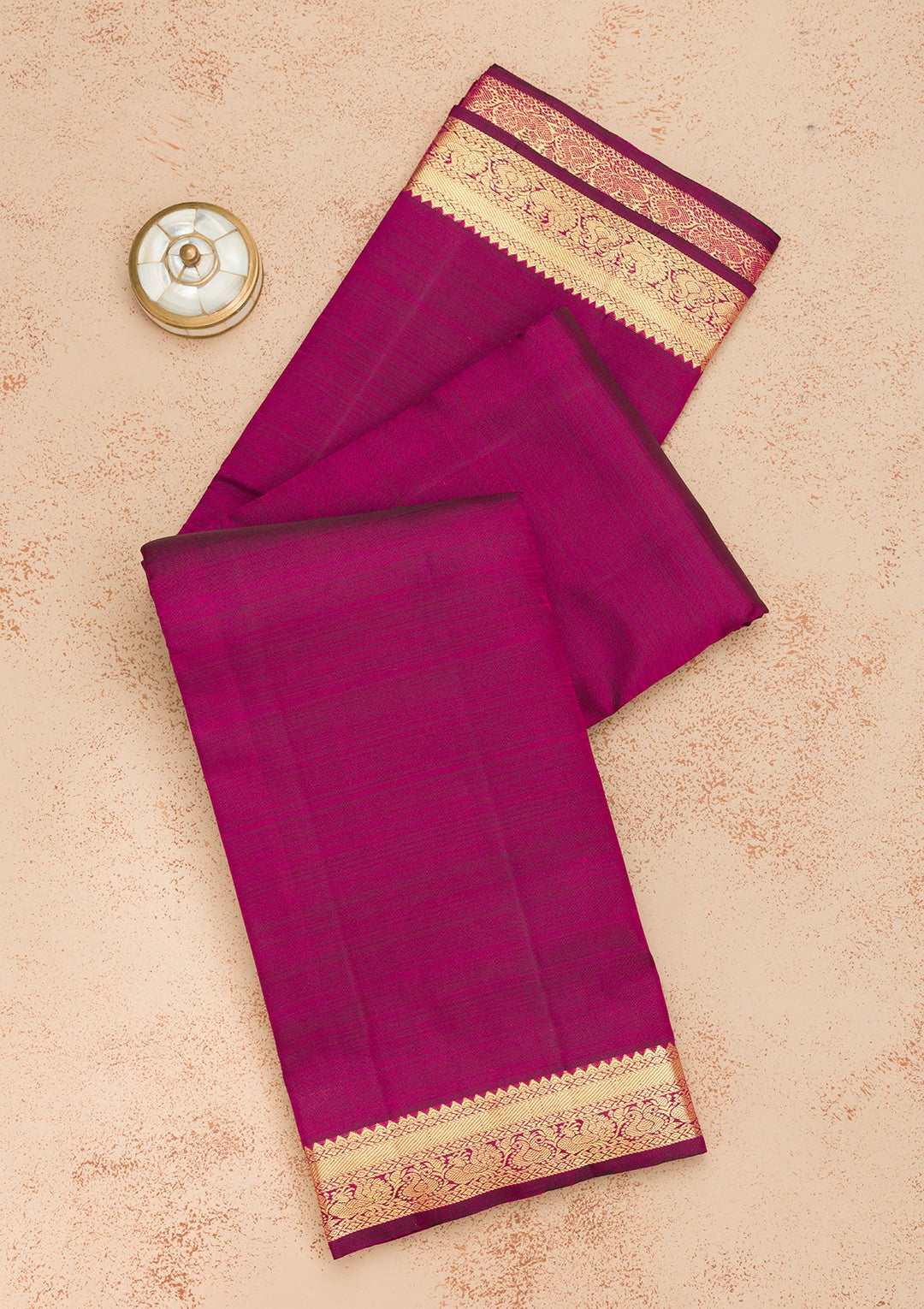 Wine Zariwork Pure Silk Saree-Koskii