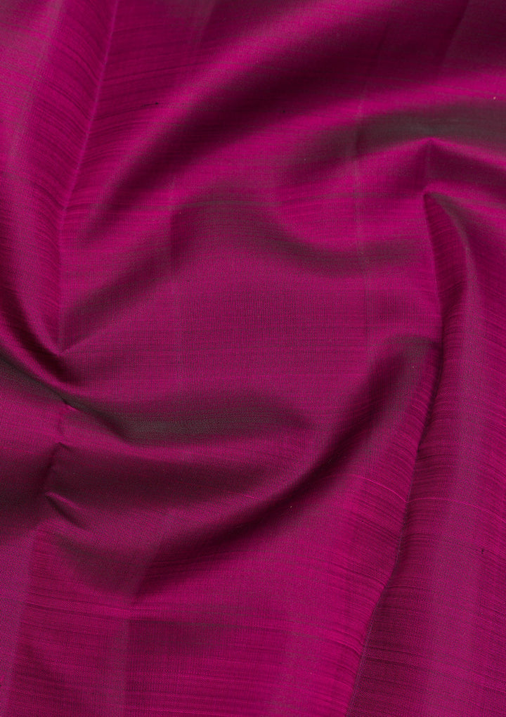Wine Zariwork Pure Silk Saree-Koskii