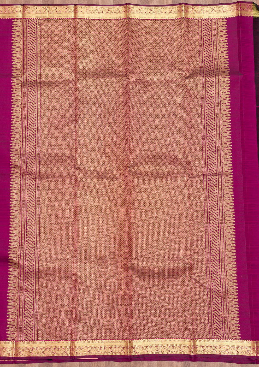 Wine Zariwork Pure Silk Saree-Koskii