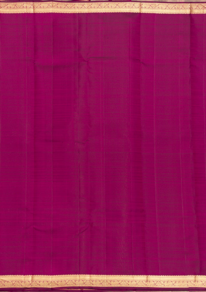 Wine Zariwork Pure Silk Saree-Koskii