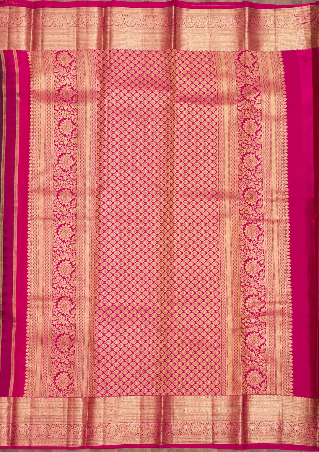 Wine Zariwork Pure Silk Saree-Koskii